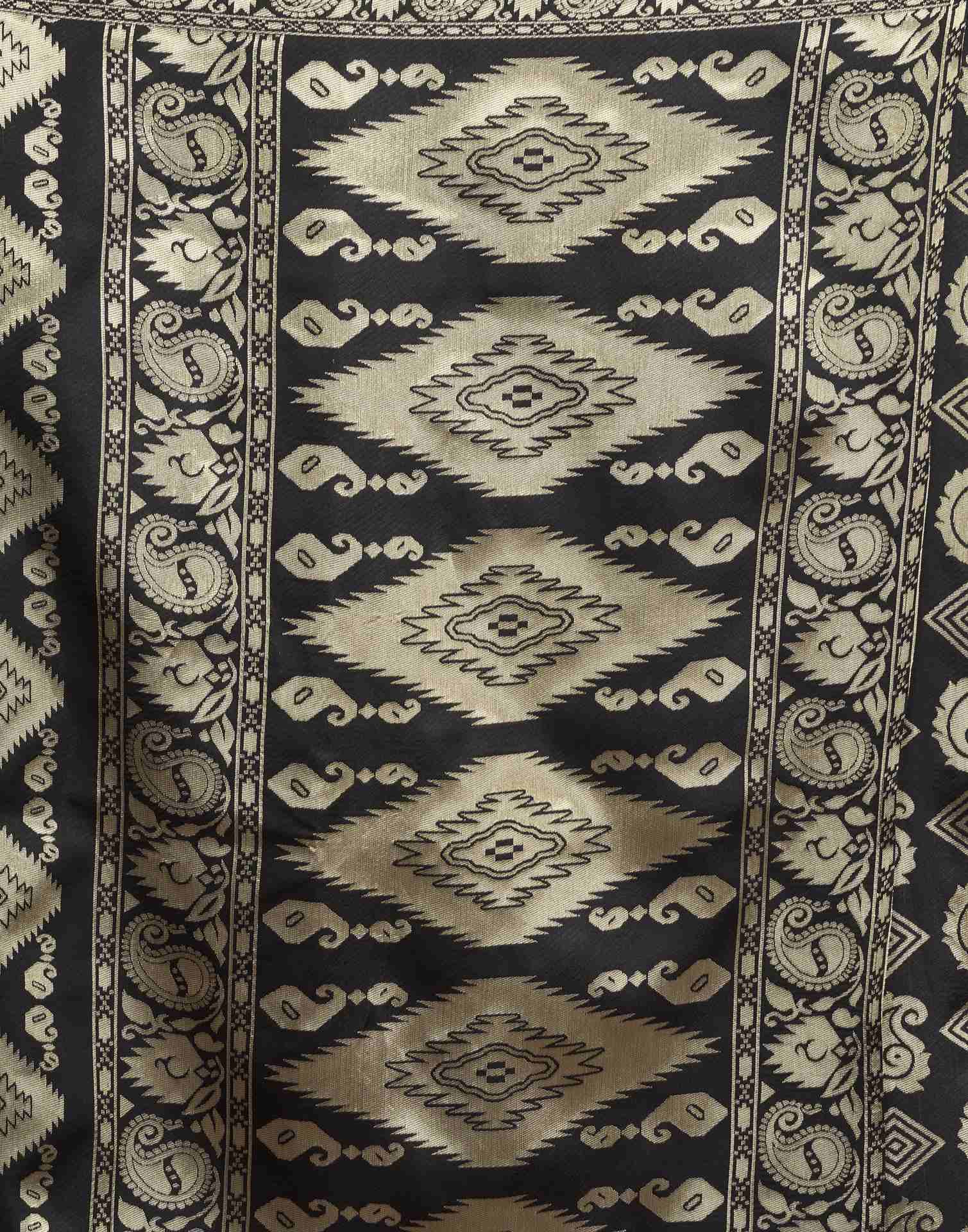 Black Silk Woven Banarasi Saree