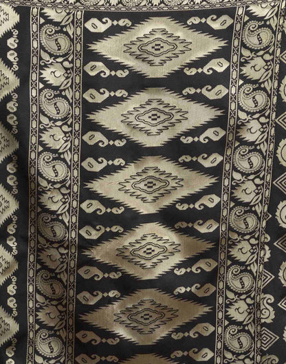 Black Silk Woven Banarasi Saree