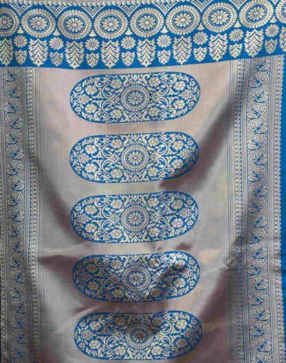 Blue Silk Woven Banarasi Saree