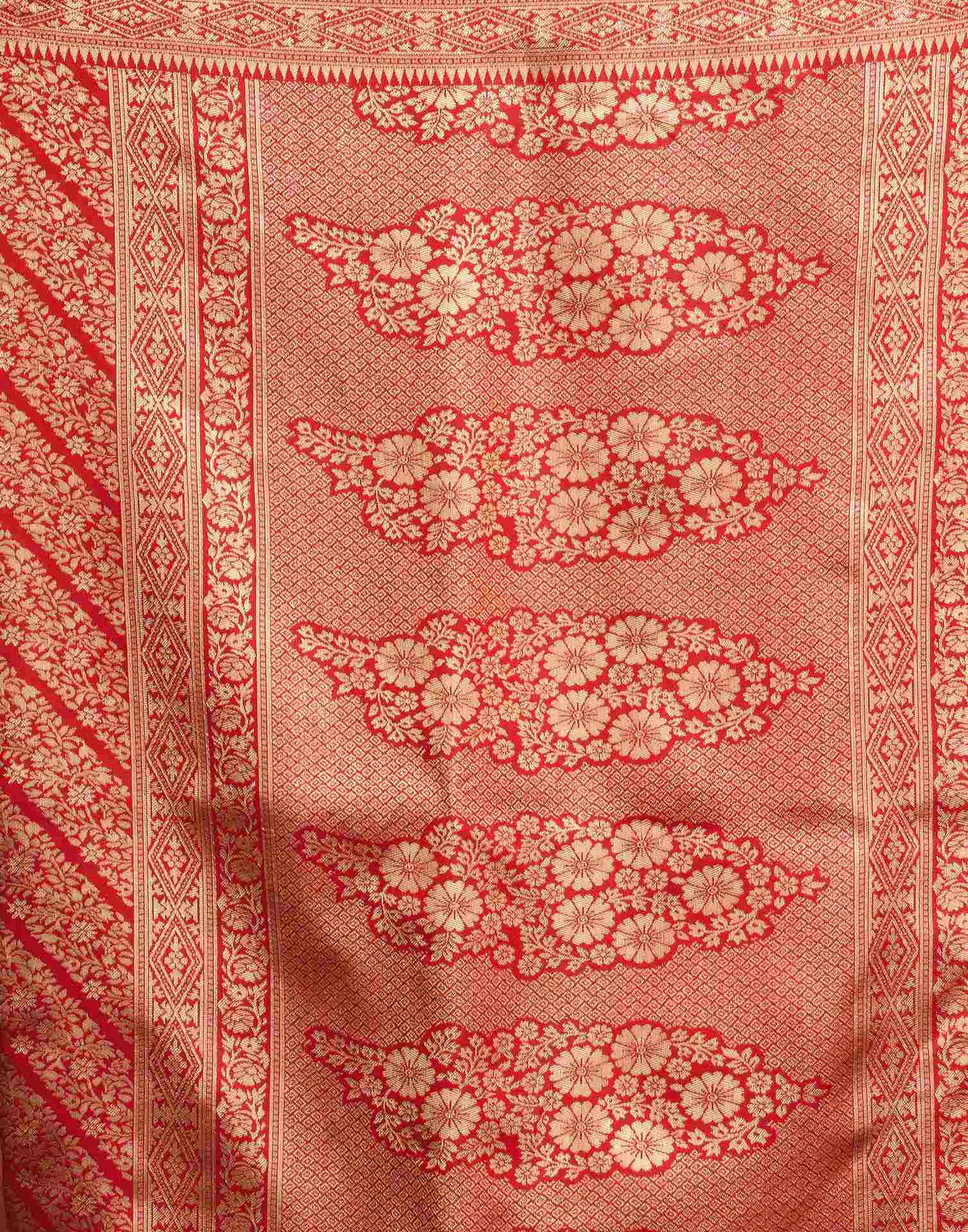 Red Silk Woven Banarasi Saree