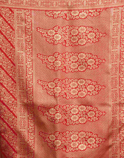 Red Silk Woven Banarasi Saree