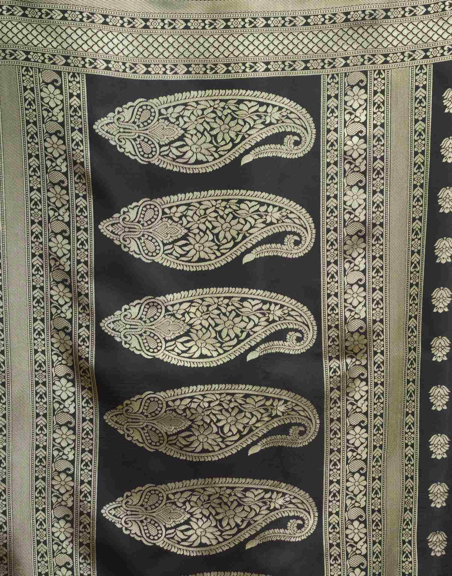 Black Silk Woven Banarasi Saree