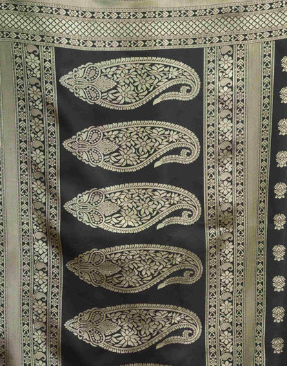 Black Silk Woven Banarasi Saree