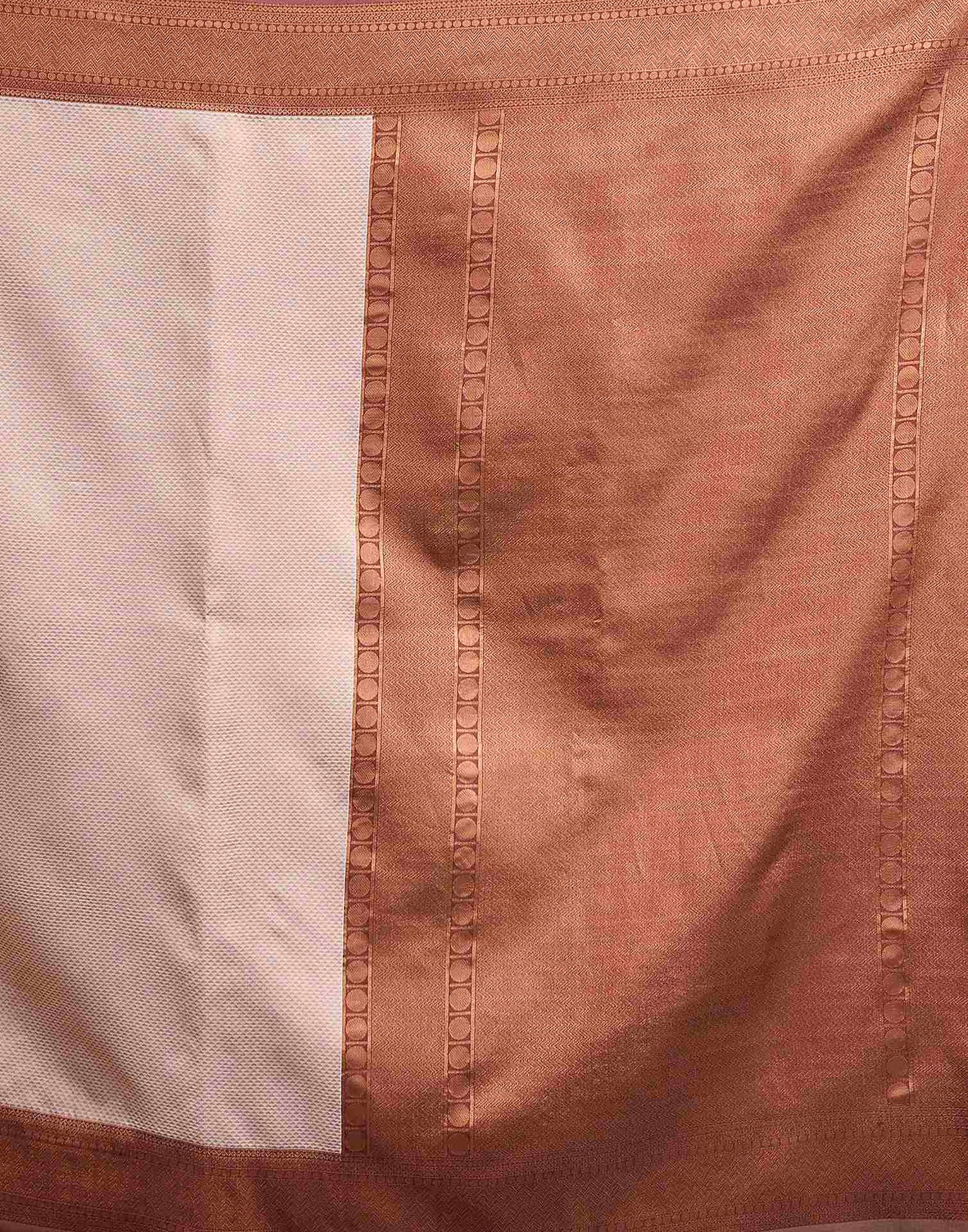 Beige Silk Woven Kanjivaram Saree
