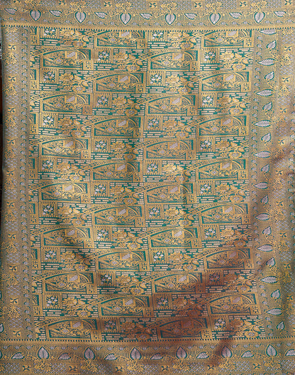 Orange Silk Woven Banarasi Saree