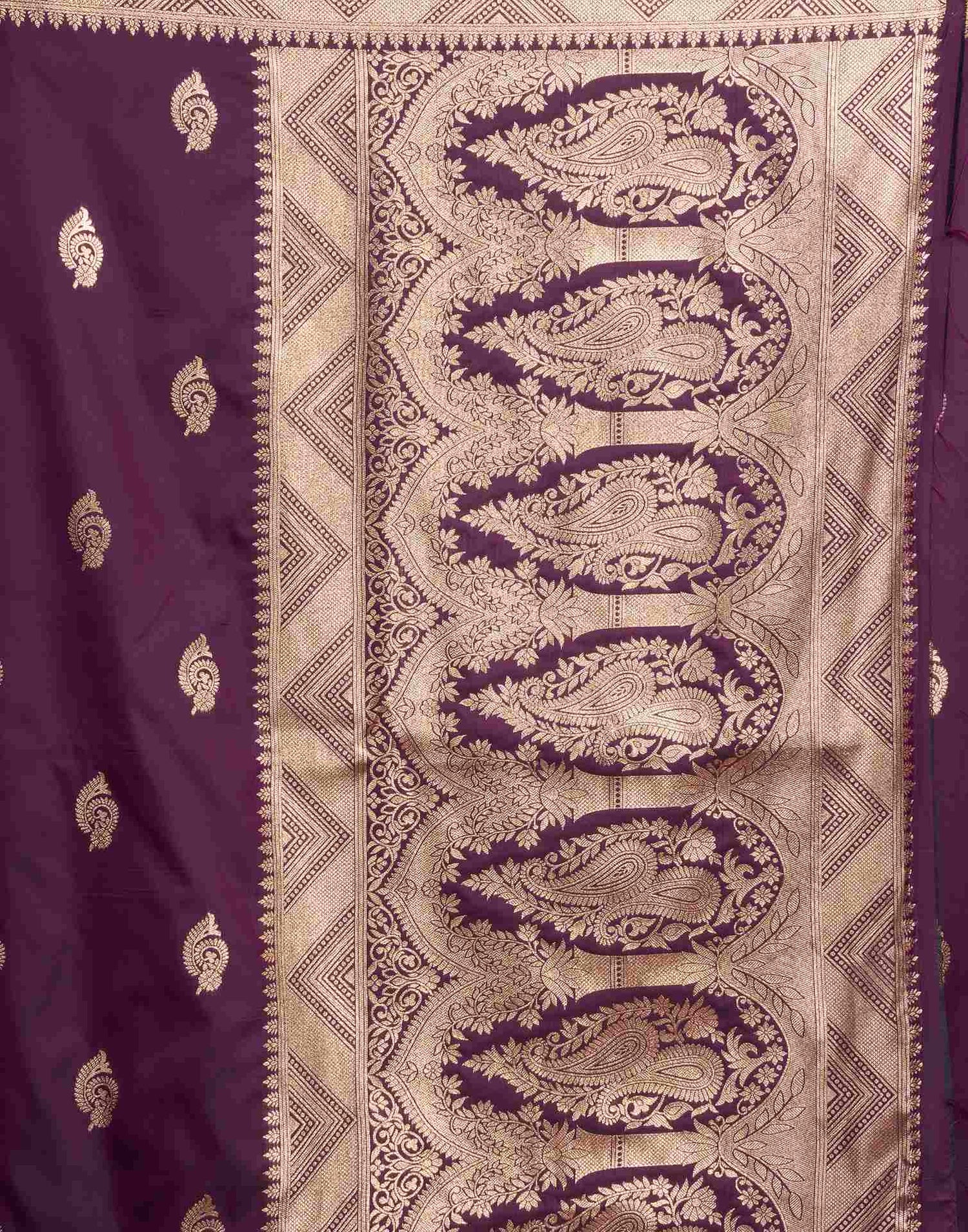 Purple Silk Woven Banarasi Saree