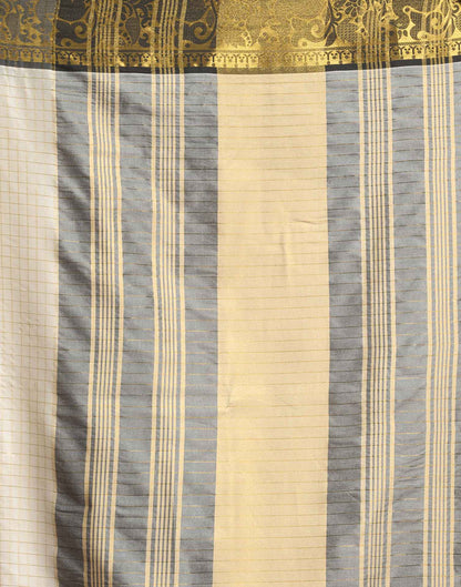 White Silk Woven Kanjivaram Saree