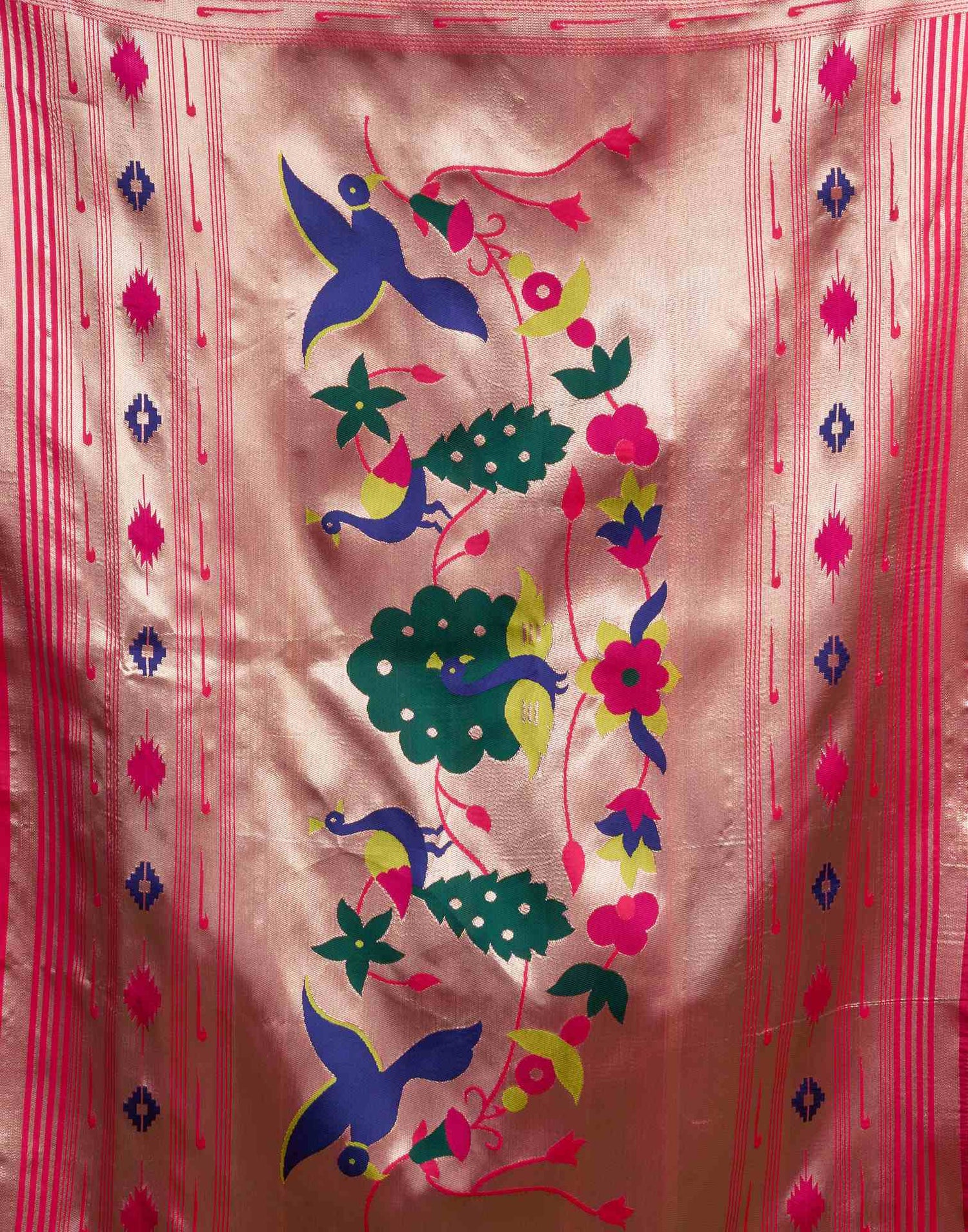 Pink Silk Woven Paithani Saree