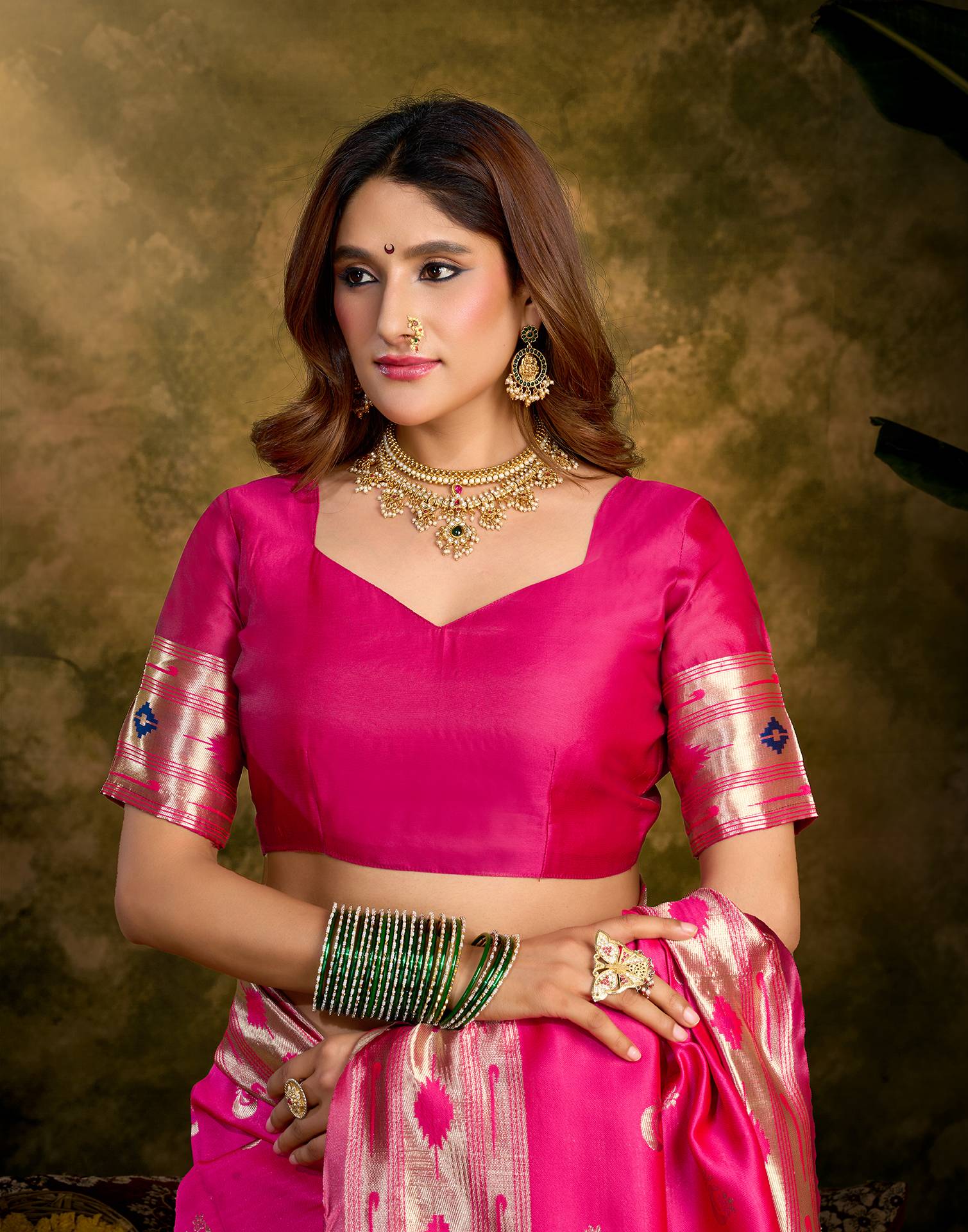 Pink Silk Woven Paithani Saree
