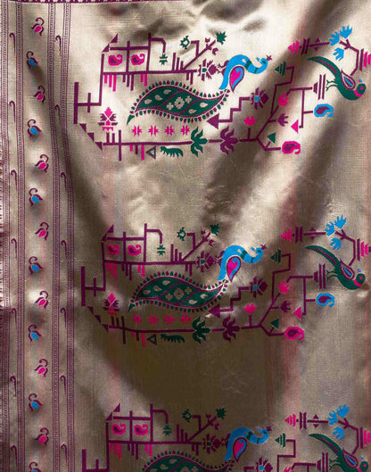 Purple Silk Woven Paithani Saree