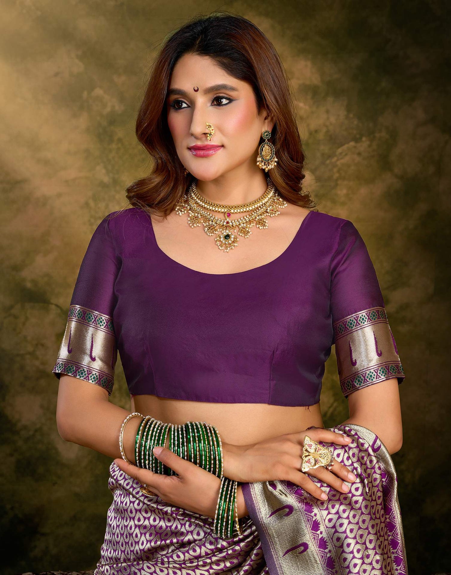 Wine Silk Woven Paithani Saree