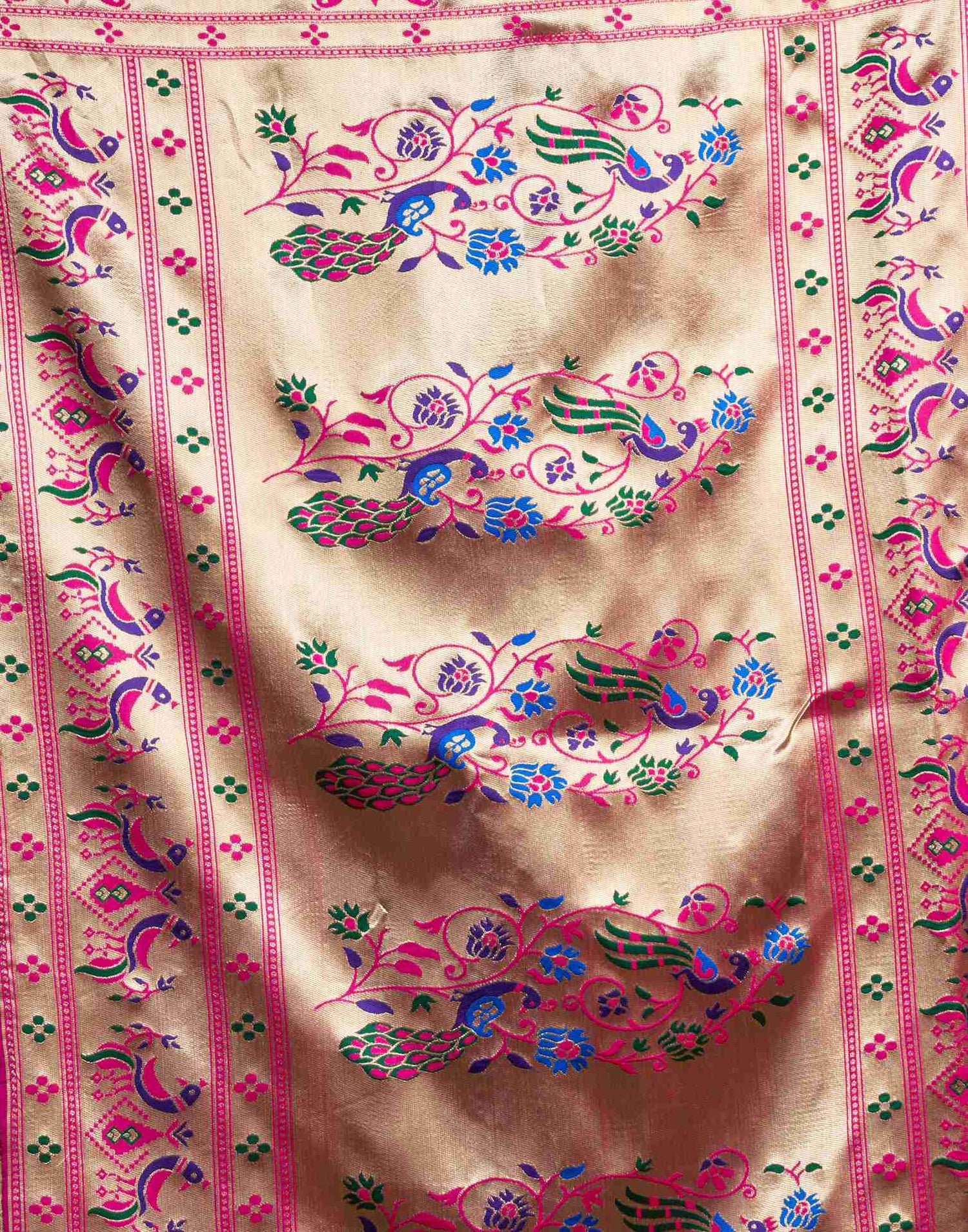 Pink Silk Woven Paithani Saree