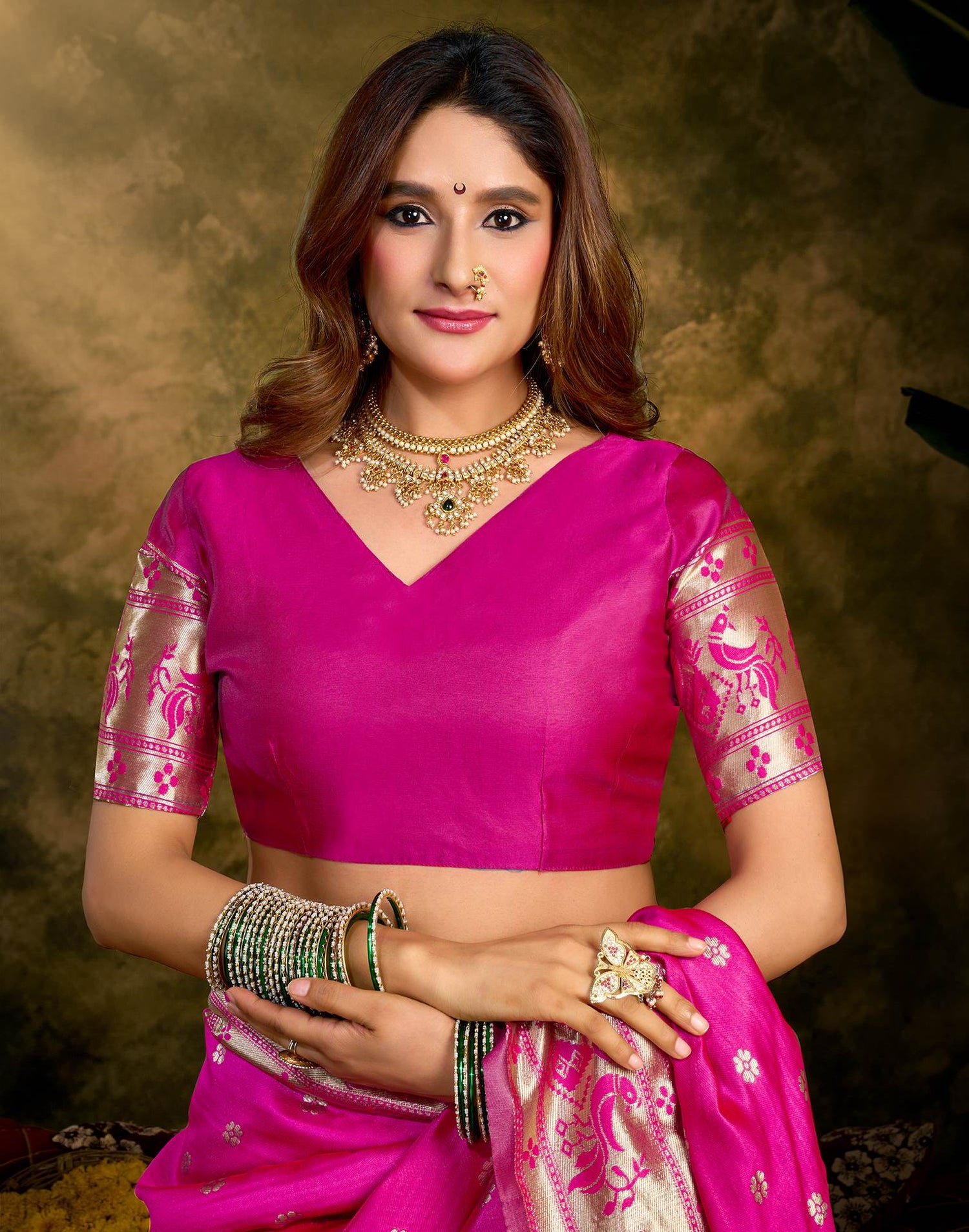 Pink Silk Woven Paithani Saree