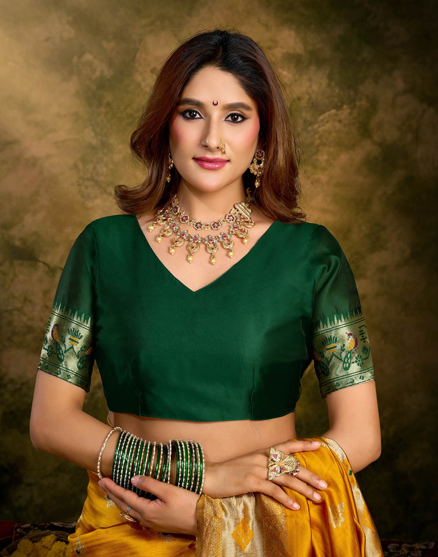 Turmeric Yellow Silk Woven Paithani Saree
