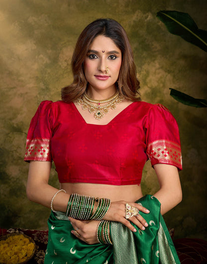Green Silk Woven Paithani Saree