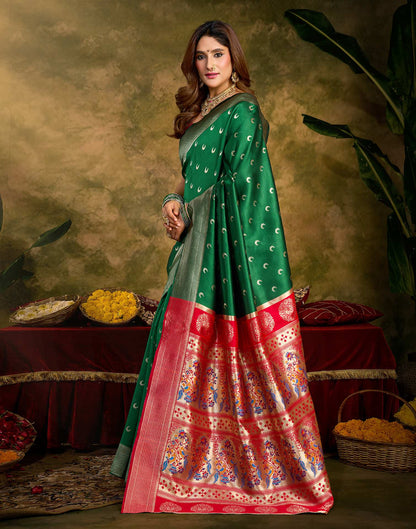 Green Silk Woven Paithani Saree