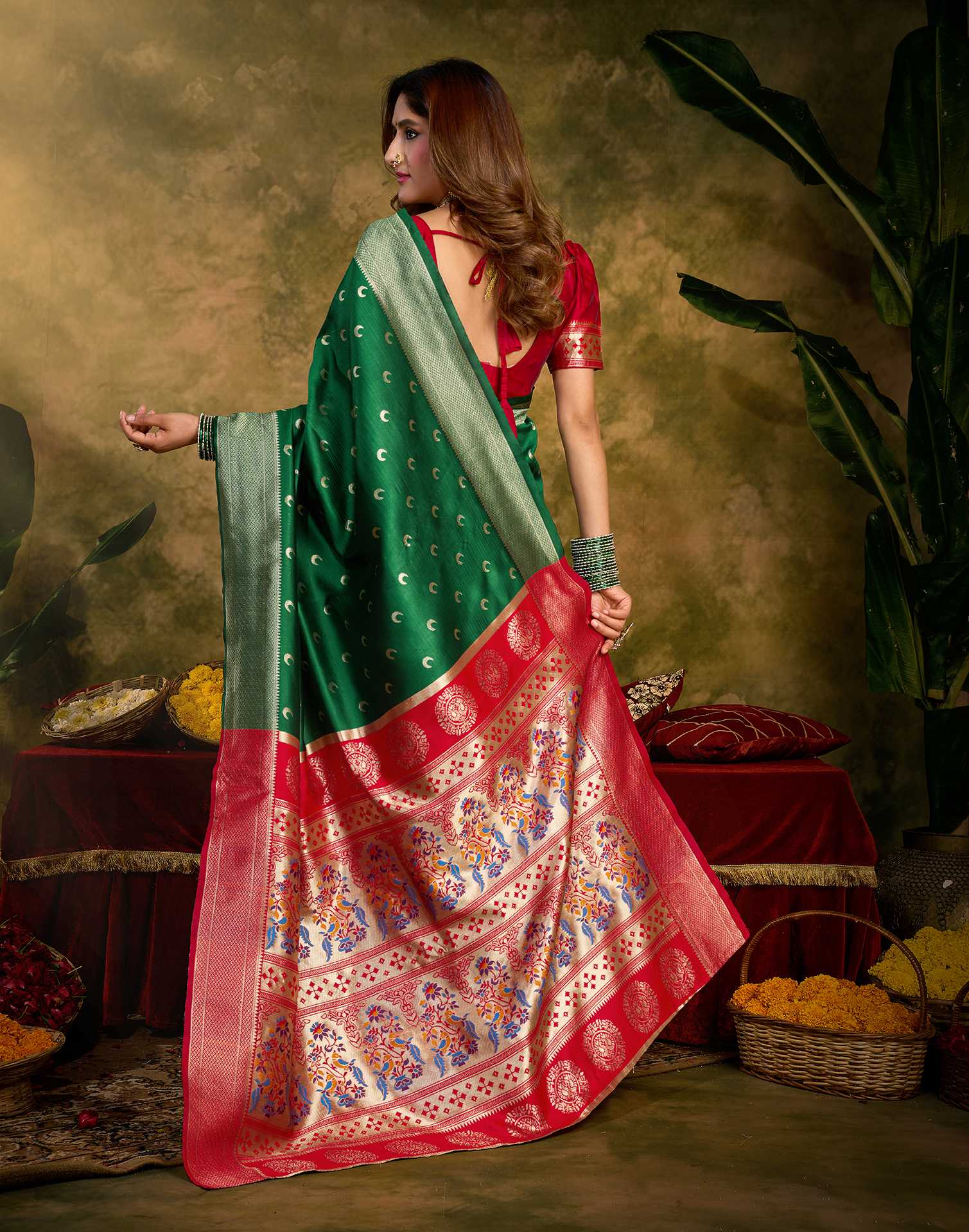 Green Silk Woven Paithani Saree