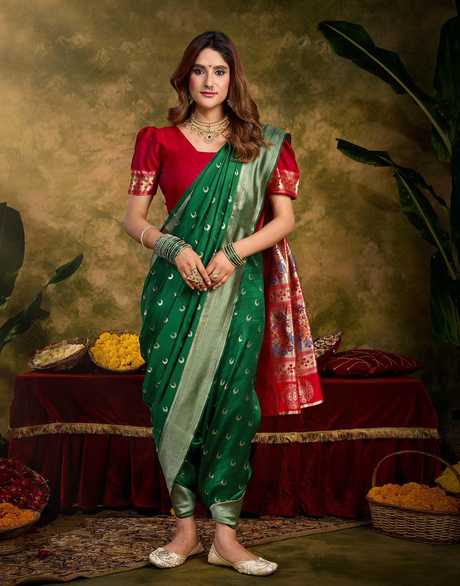 Green Silk Woven Paithani Saree