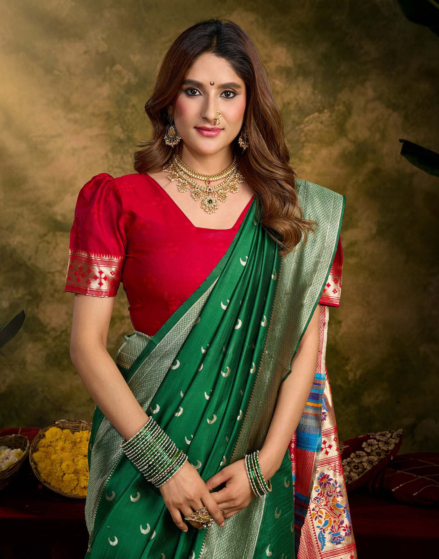 Green Silk Woven Paithani Saree