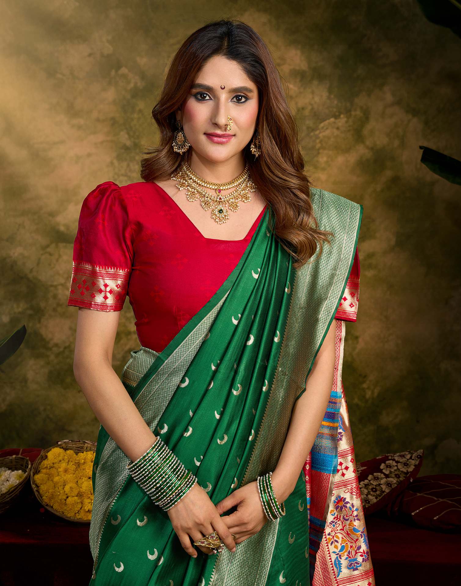 Green Silk Woven Paithani Saree