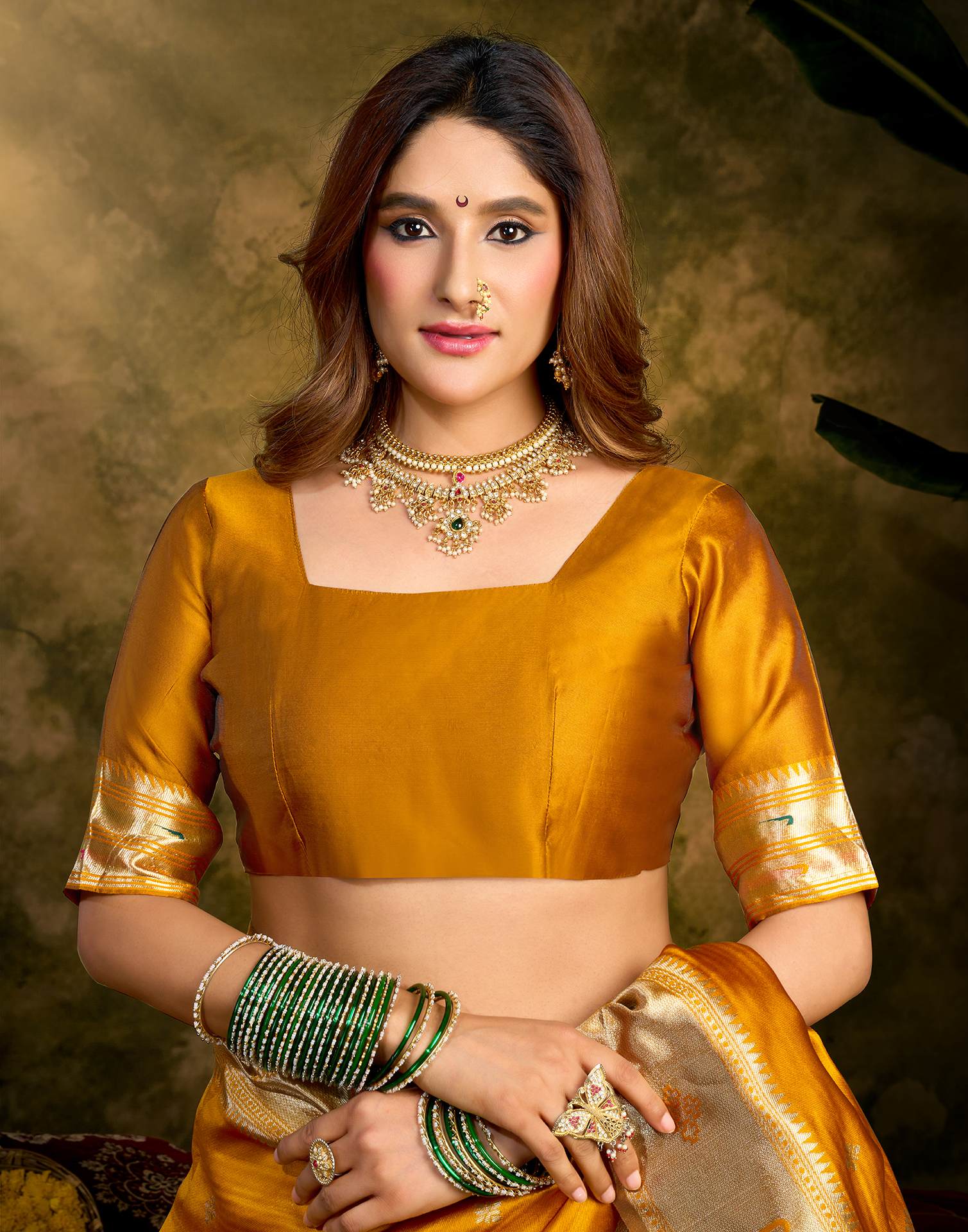 Turmeric Yellow Silk Woven Paithani Saree
