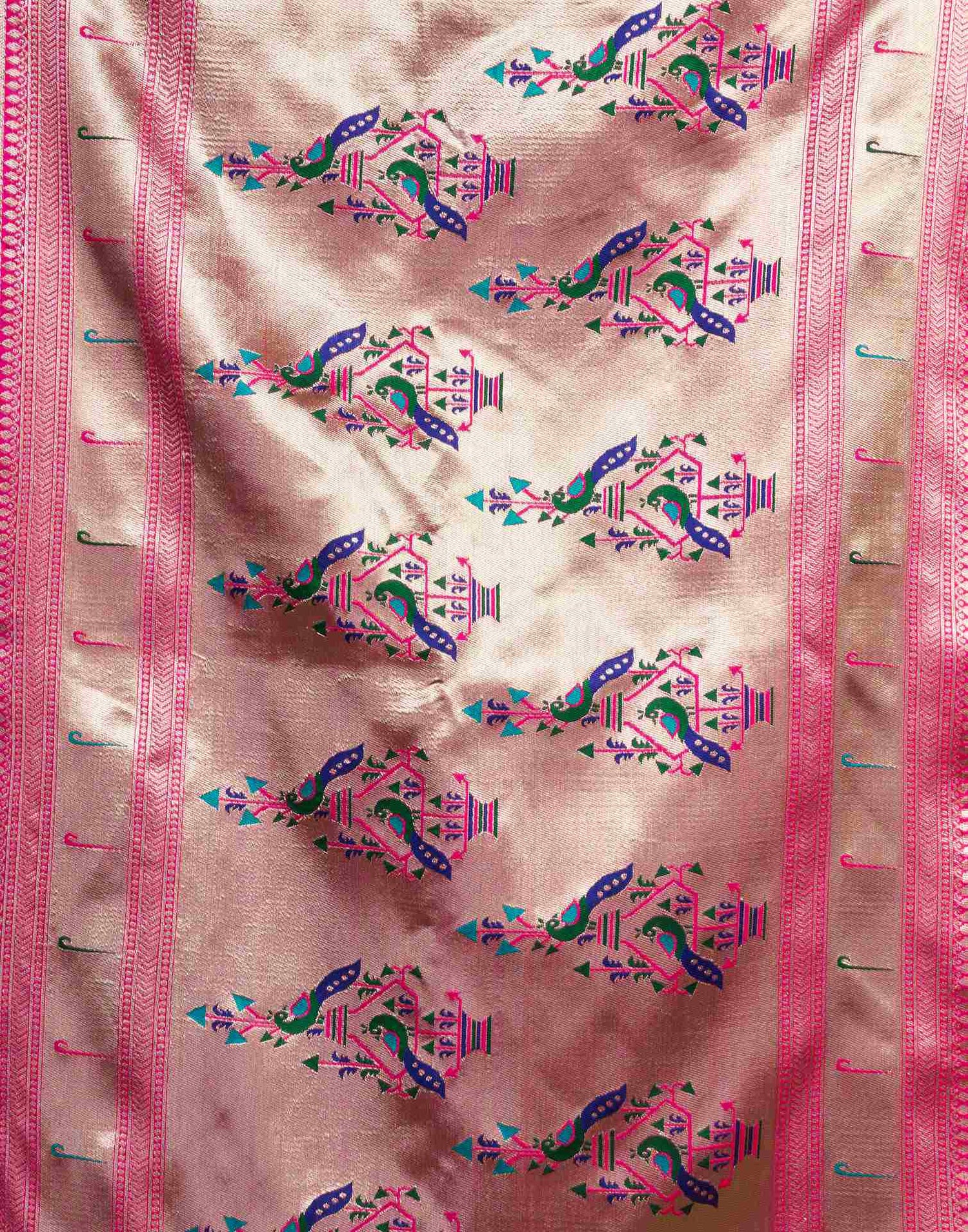 Pink Silk Woven Paithani Saree