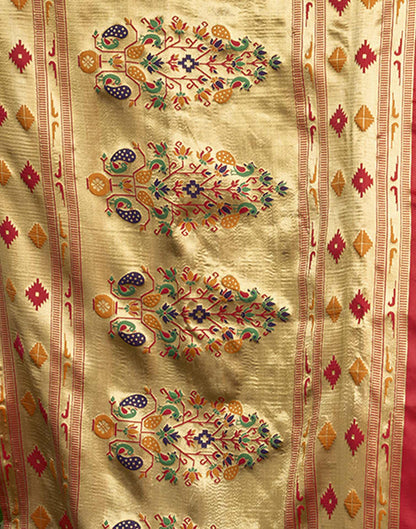 Red Silk Woven Paithani Saree