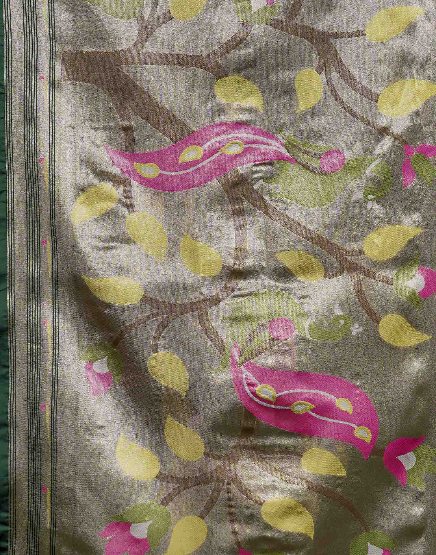 Dark Green Silk Woven Paithani Saree