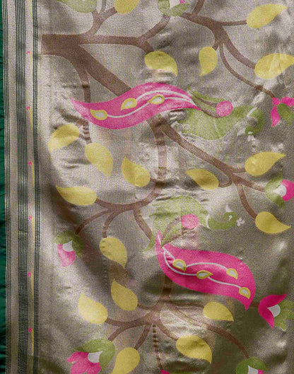 Dark Green Silk Woven Paithani Saree