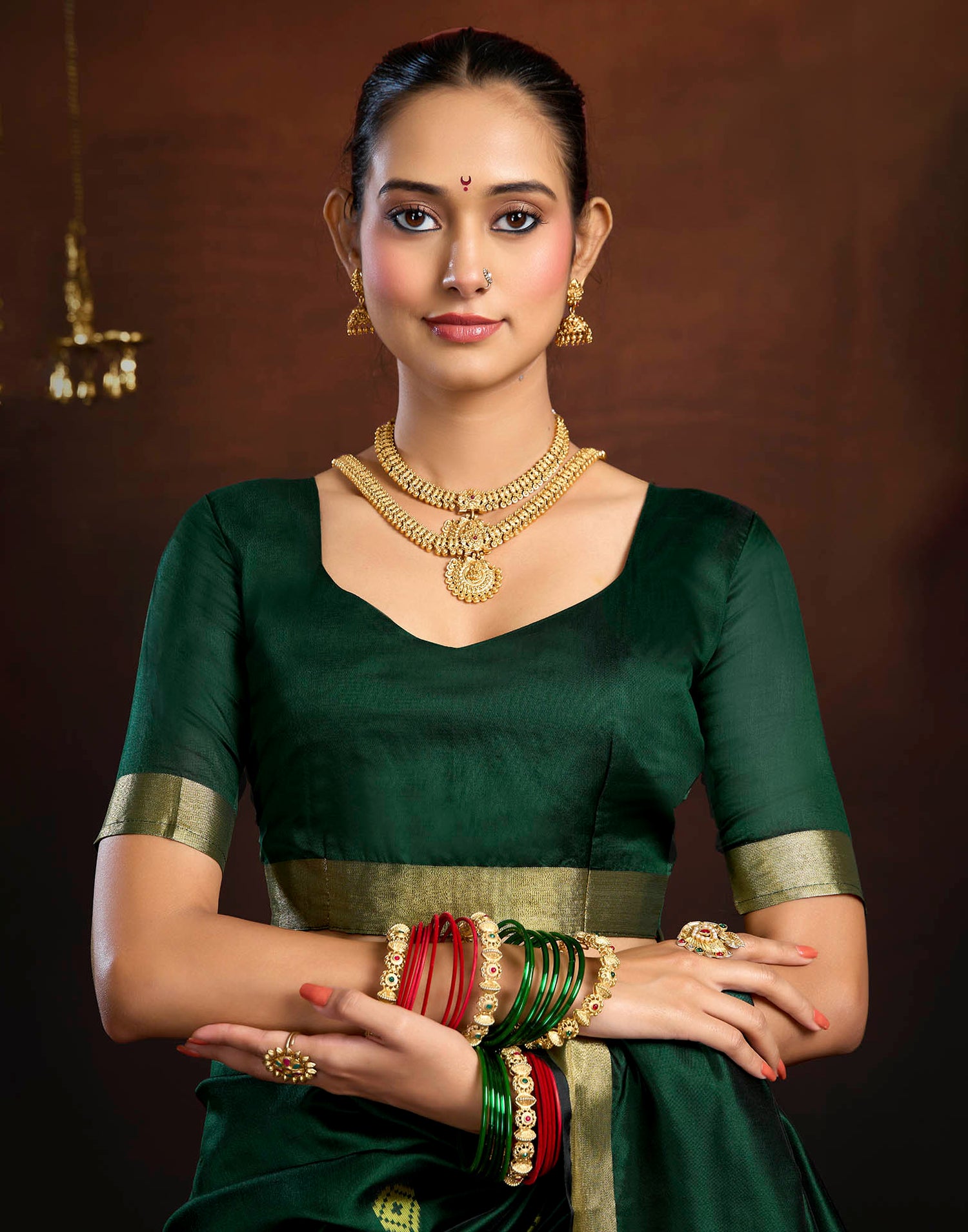 Dark Green Silk Woven Paithani Saree