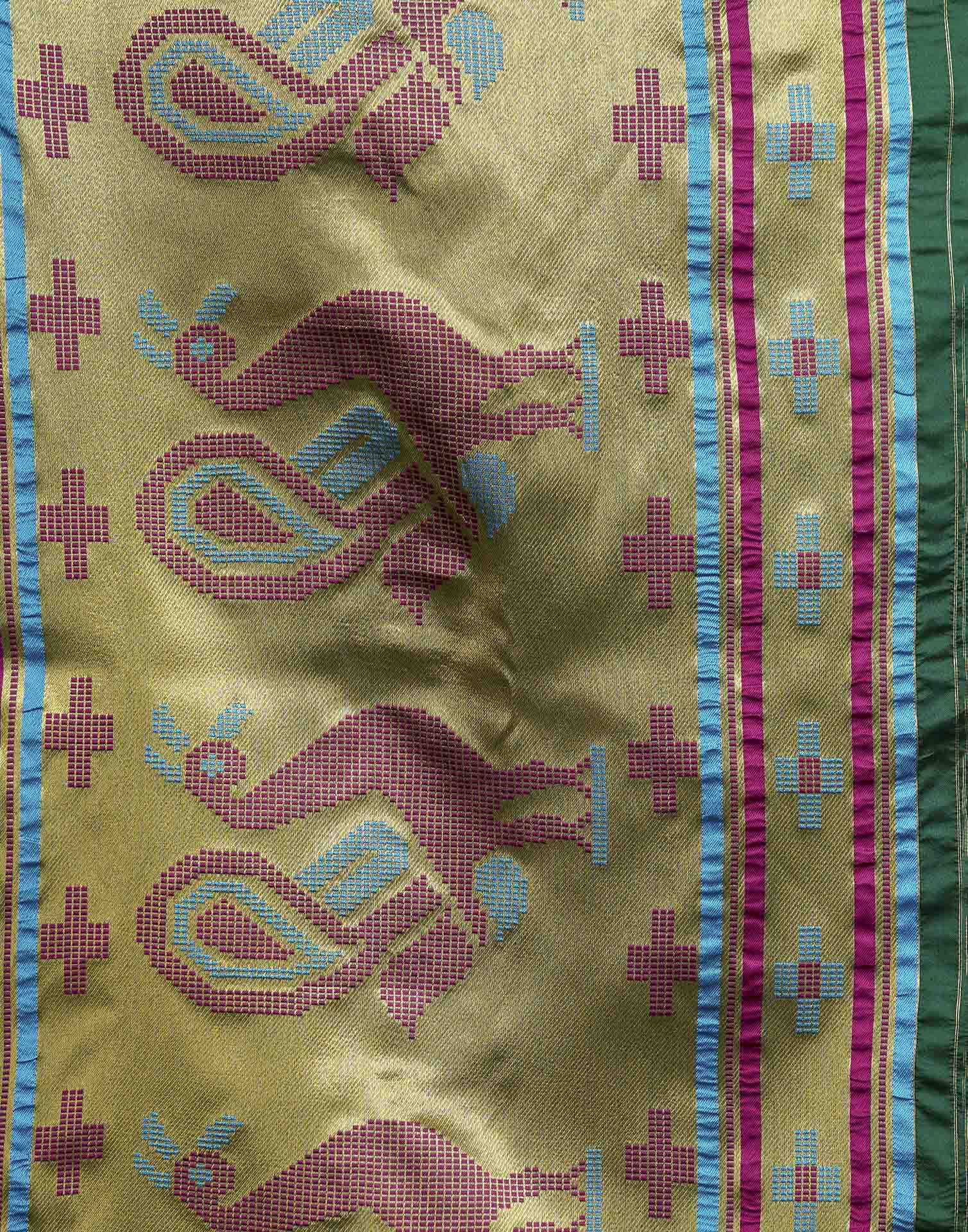 Dark Green Silk Woven Paithani Saree