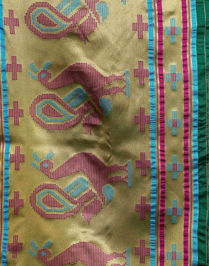 Dark Green Silk Woven Paithani Saree