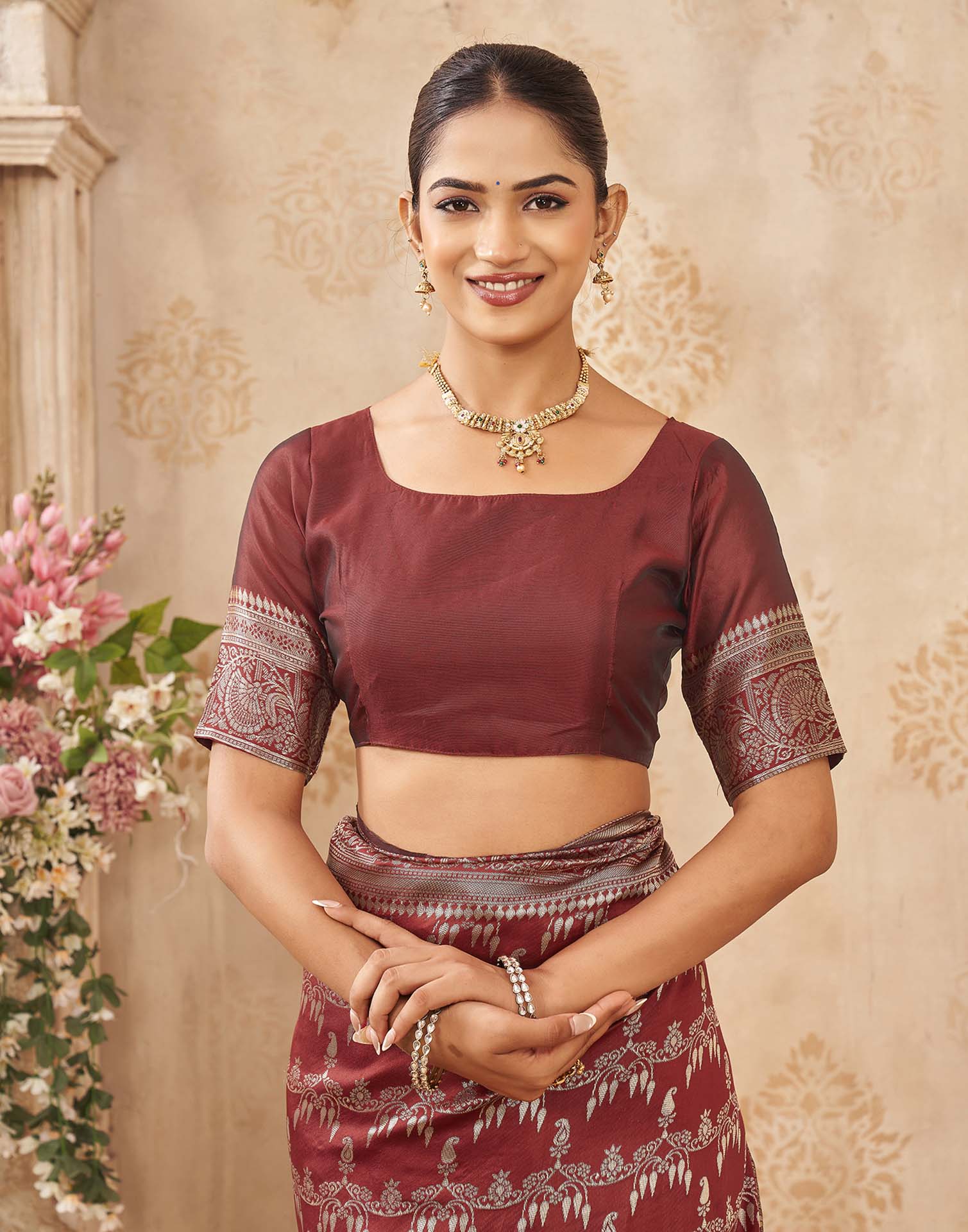 Red Silk Woven Banarasi Saree