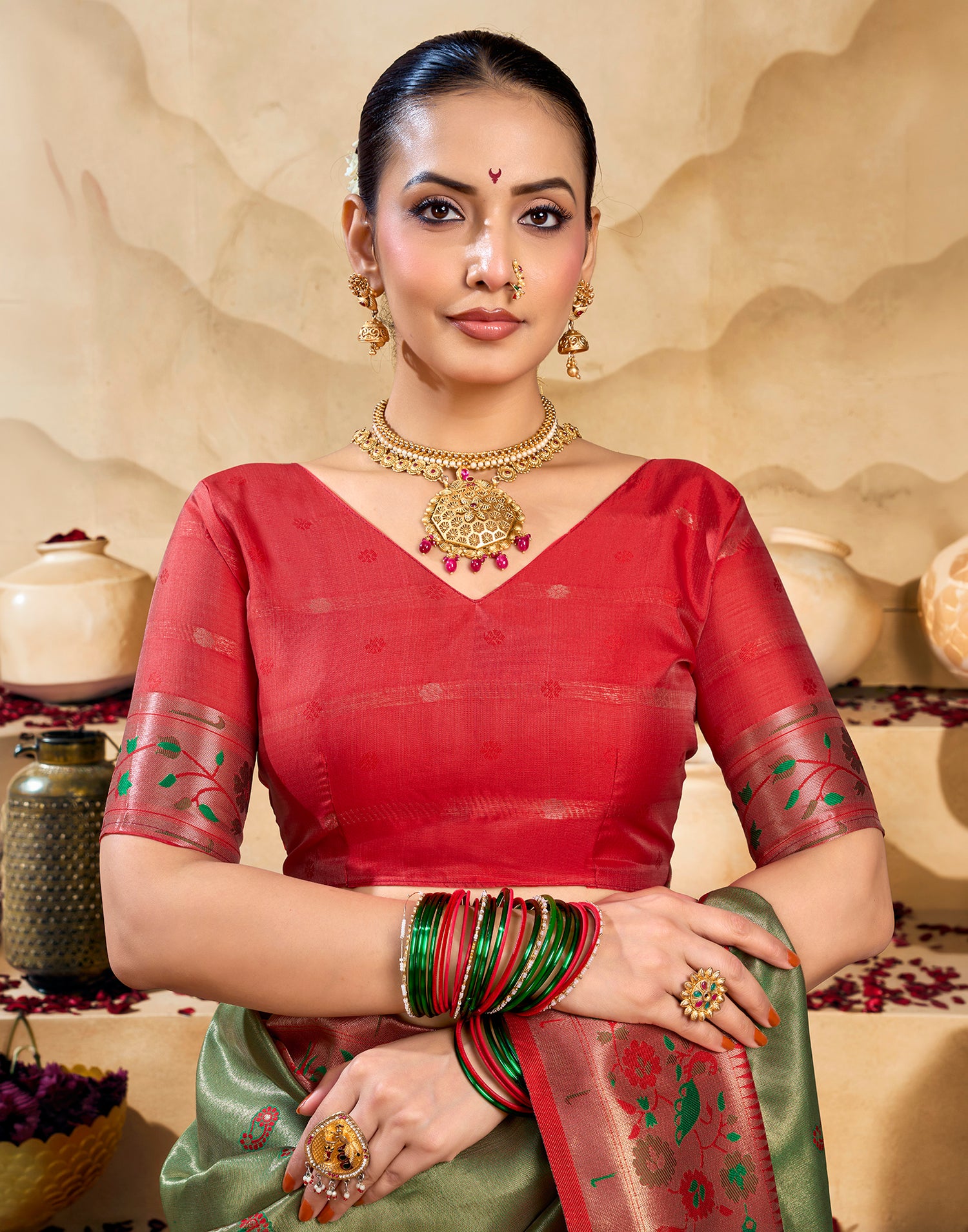 Green Silk Woven Paithani Saree
