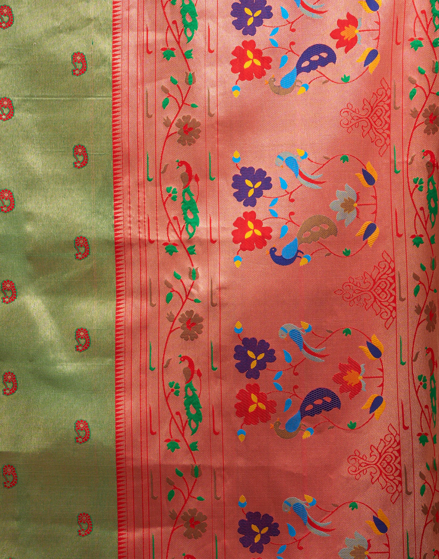 Green Silk Woven Paithani Saree