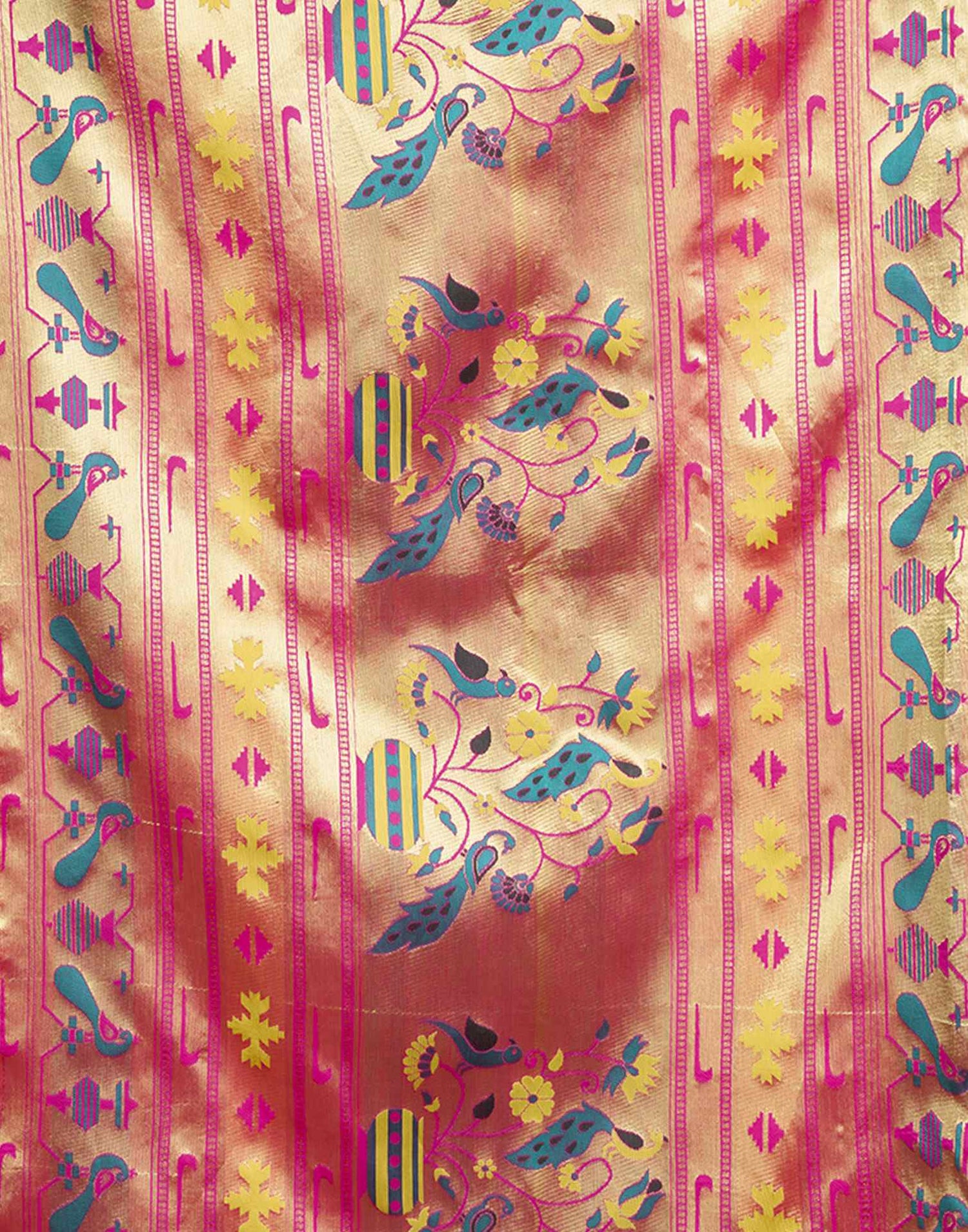 Pink Silk Woven Paithani Saree