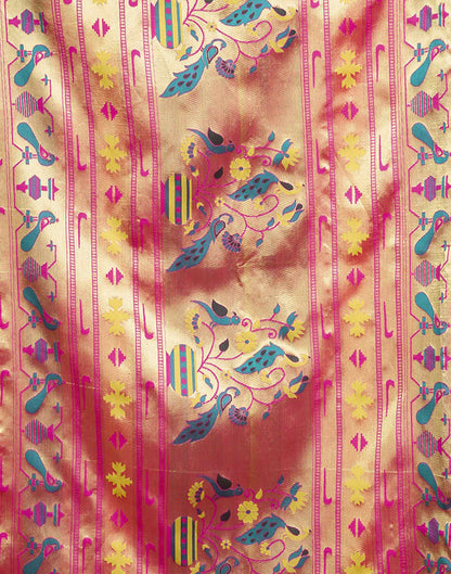 Pink Silk Woven Paithani Saree