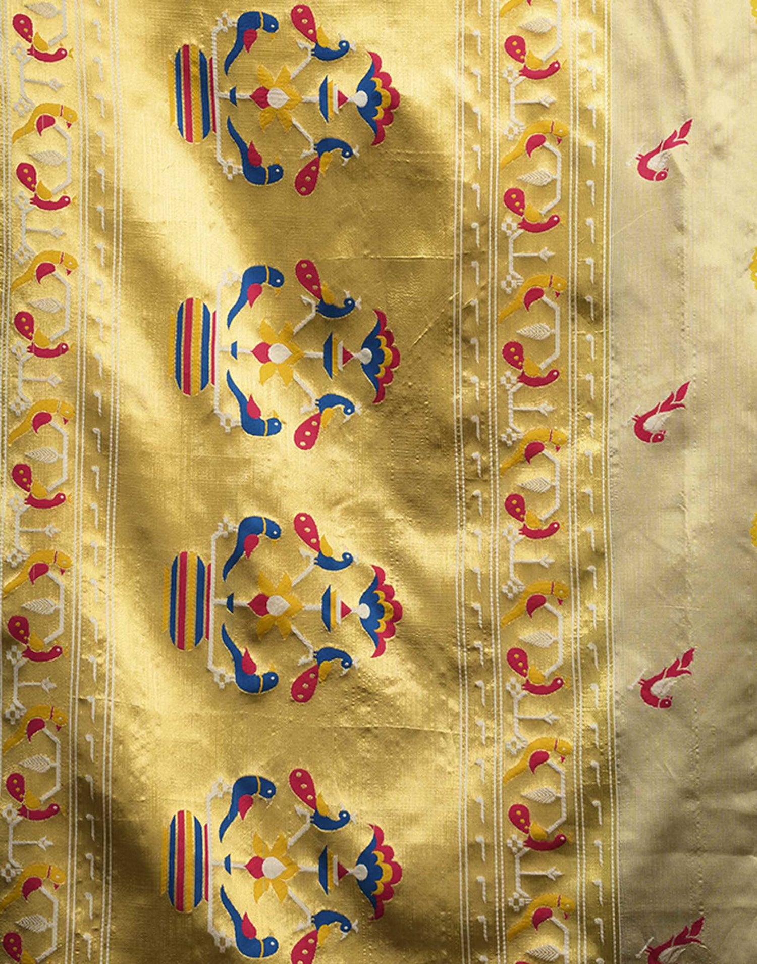Yellow Silk Woven Paithani Saree