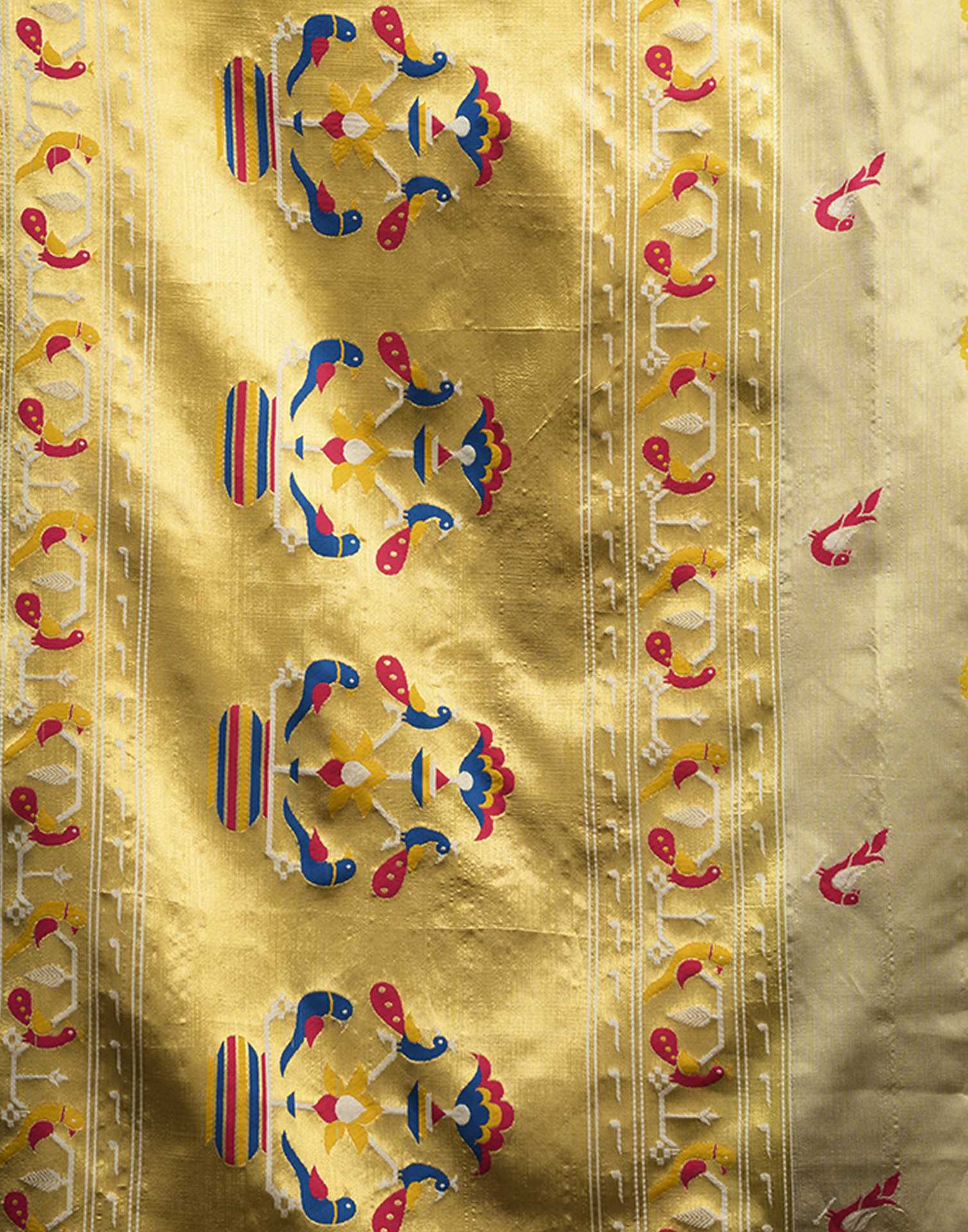 Yellow Silk Woven Paithani Saree