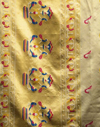 Yellow Silk Woven Paithani Saree