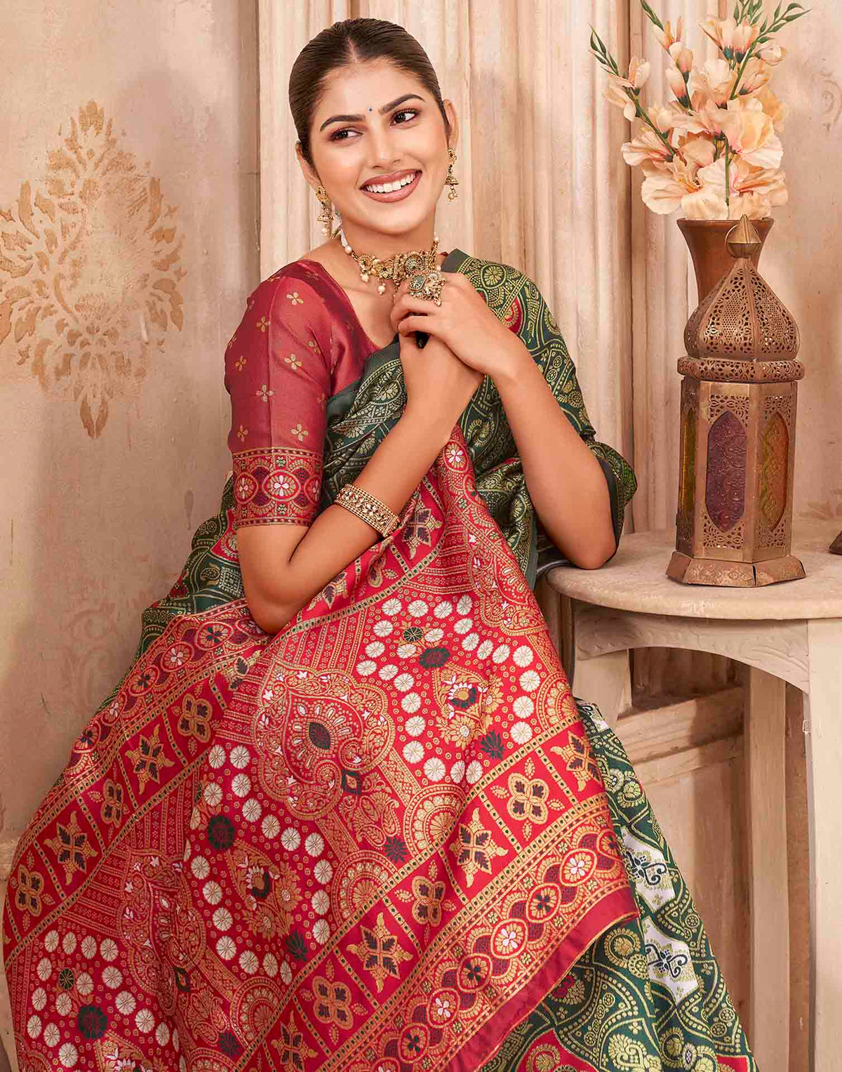Green Silk Woven Banarasi Saree