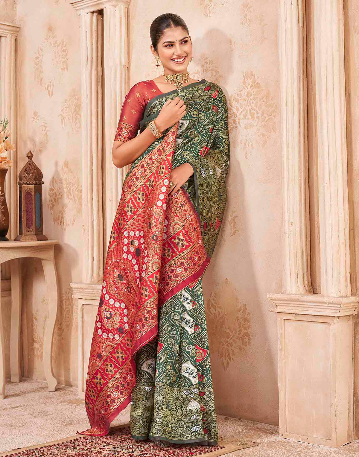 Green Silk Woven Banarasi Saree