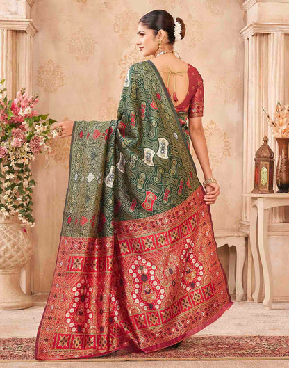 Green Silk Woven Banarasi Saree