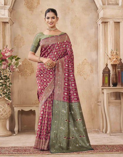 Red Silk Woven Banarasi Saree
