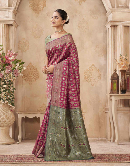 Red Silk Woven Banarasi Saree