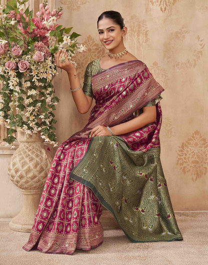 Red Silk Woven Banarasi Saree