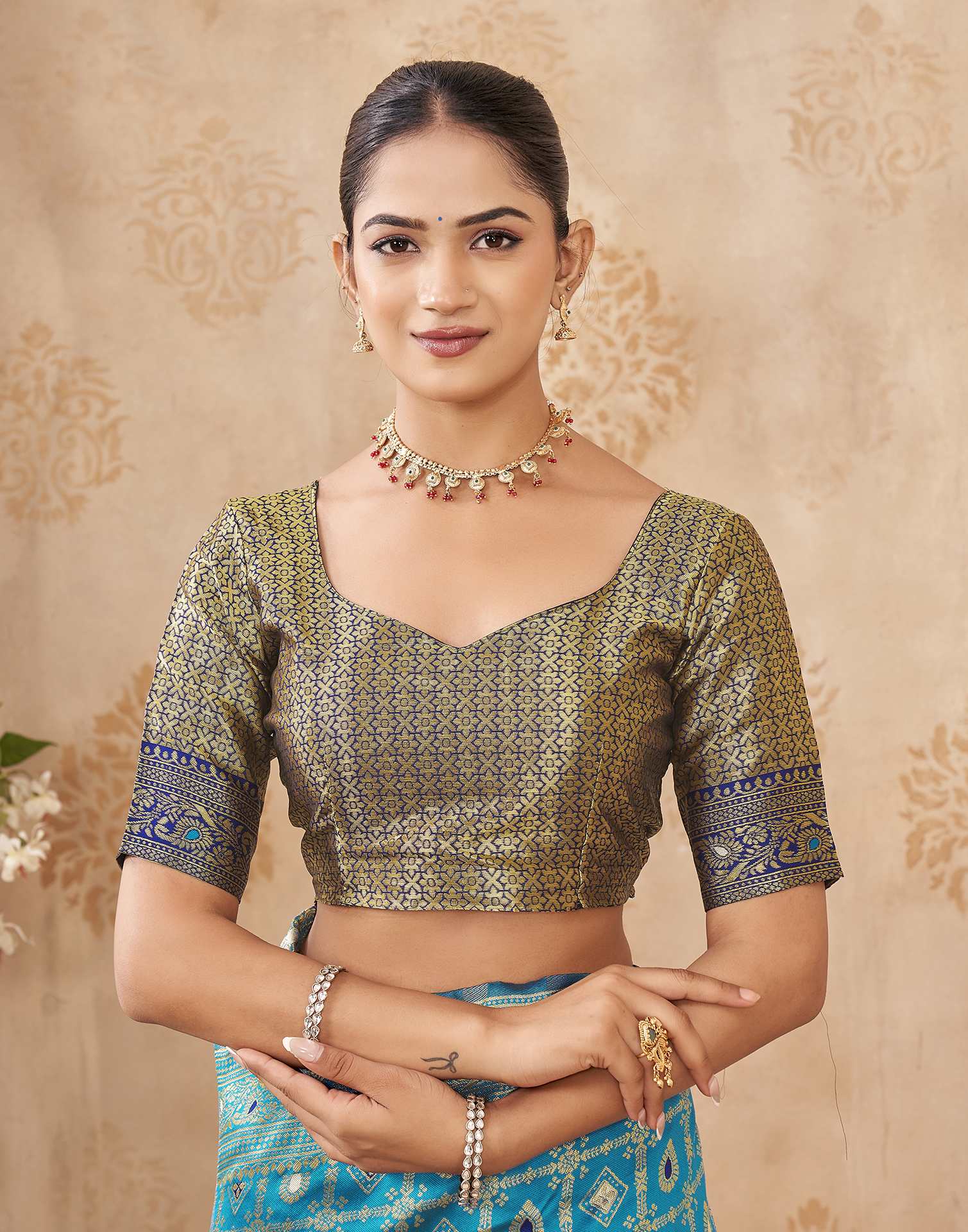 Blue Silk Woven Banarasi Saree