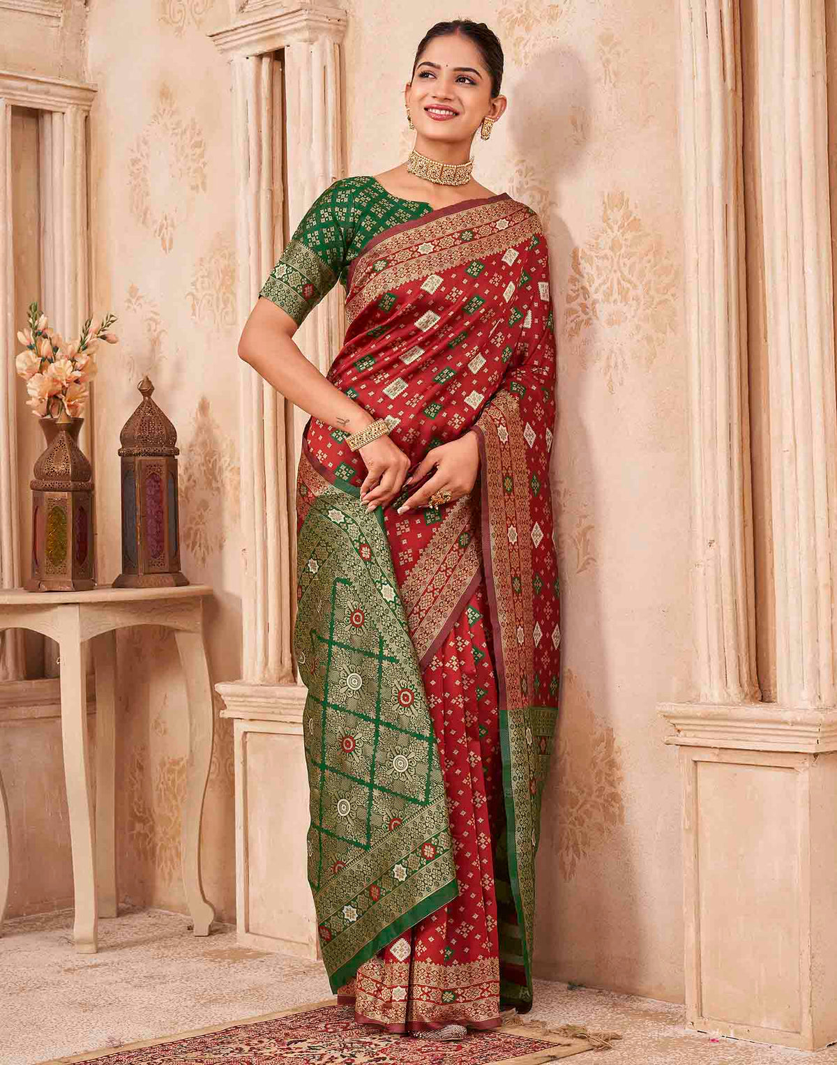 Red Silk Woven Banarasi Saree