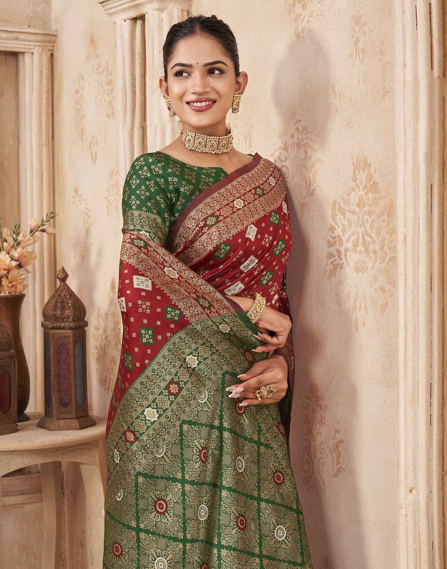 Red Silk Woven Banarasi Saree