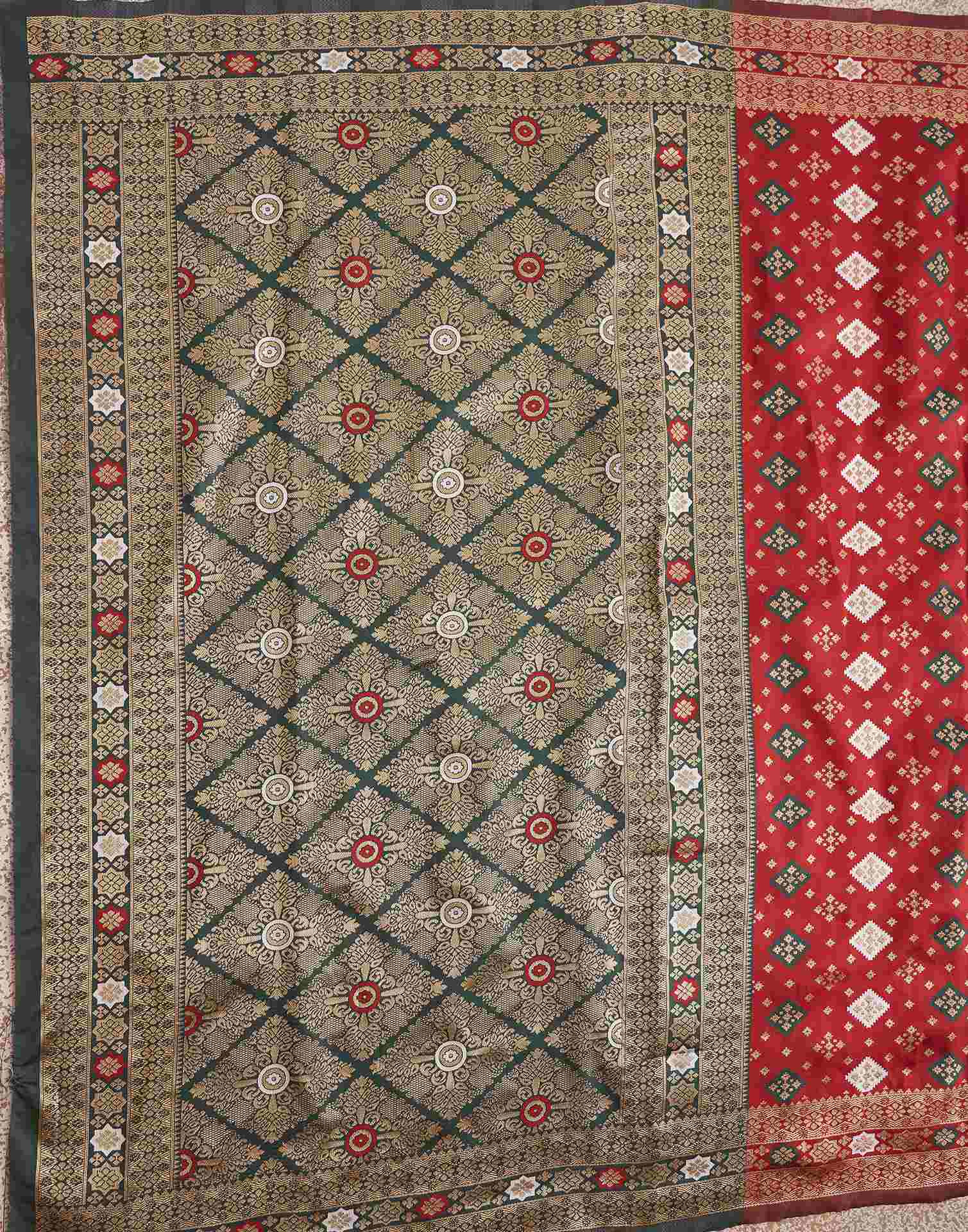 Red Silk Woven Banarasi Saree